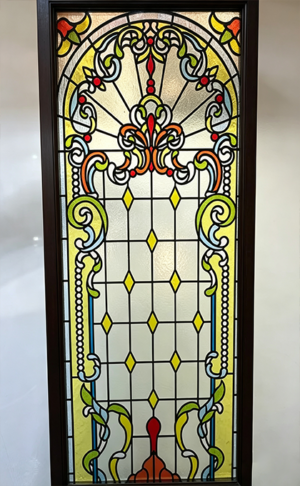 Retro patterned colored glass