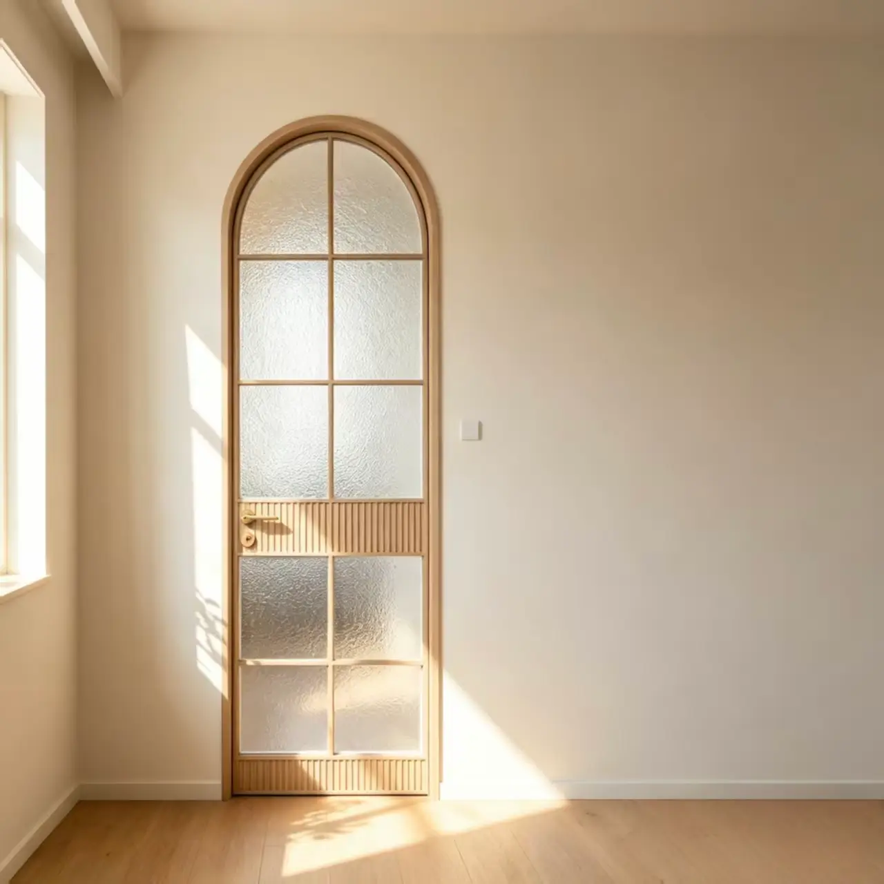 Texture glass door